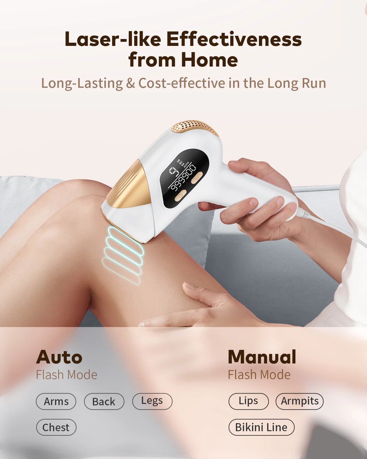 IPL Devices Hair Removal laser 9 Energy Levels 999900 Light Pulses Permanent Painless Laser Hair Removal for men women Whole Use