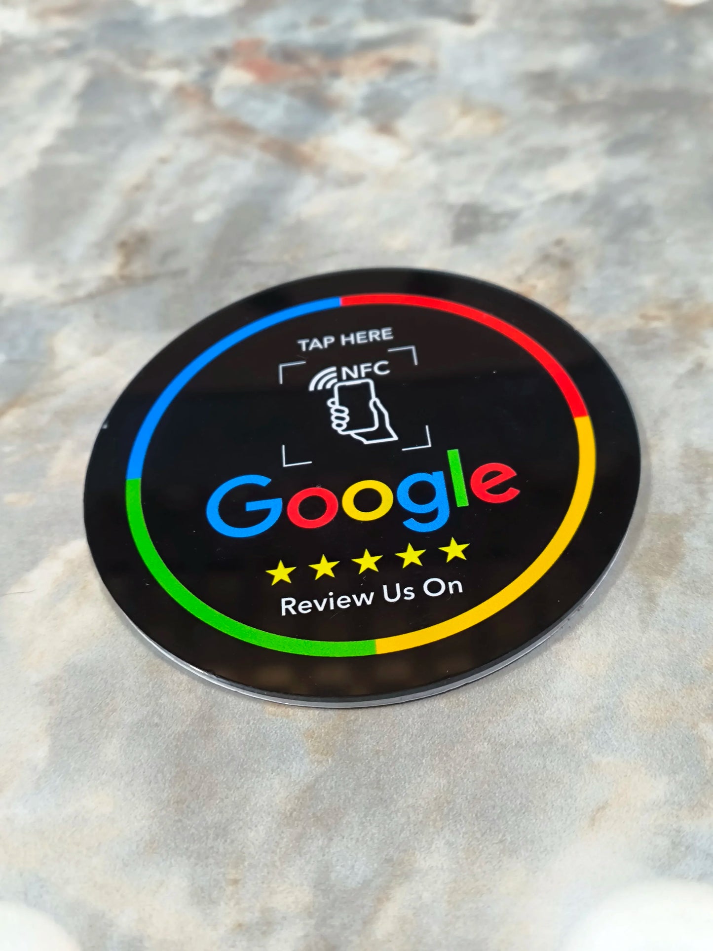 13.56Mhz programmable Google Review Card NFC station table NFC Google Reviews display bending card standing brand bracket