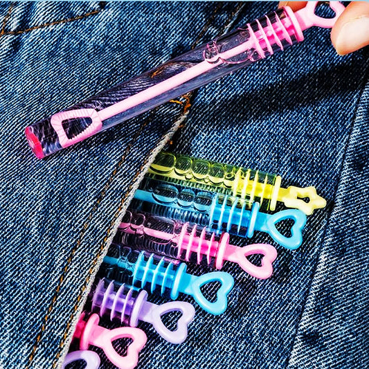 Mini Bubble Wands Party Favors - 10-30PC Cute Empty Bubble Tubes for Kids Birthday, Wedding & School Events