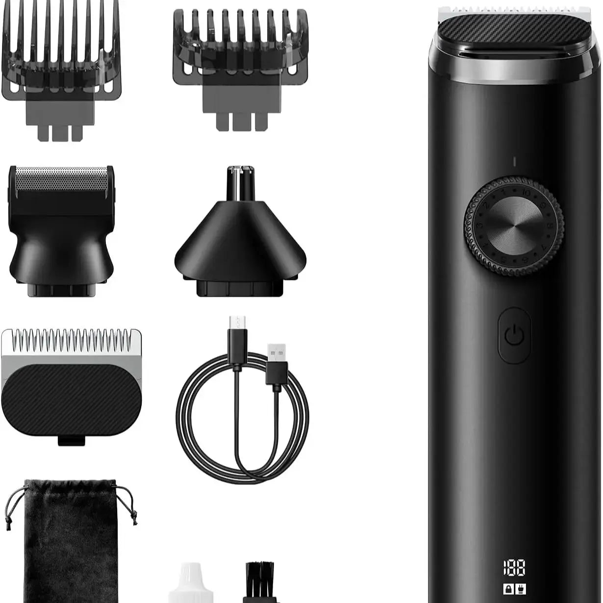 Sejoy Beard Trimmer for Men Cordless Nose Hair Trimmer Waterproof Hair Clippers and Trimmers Set Electric Razor