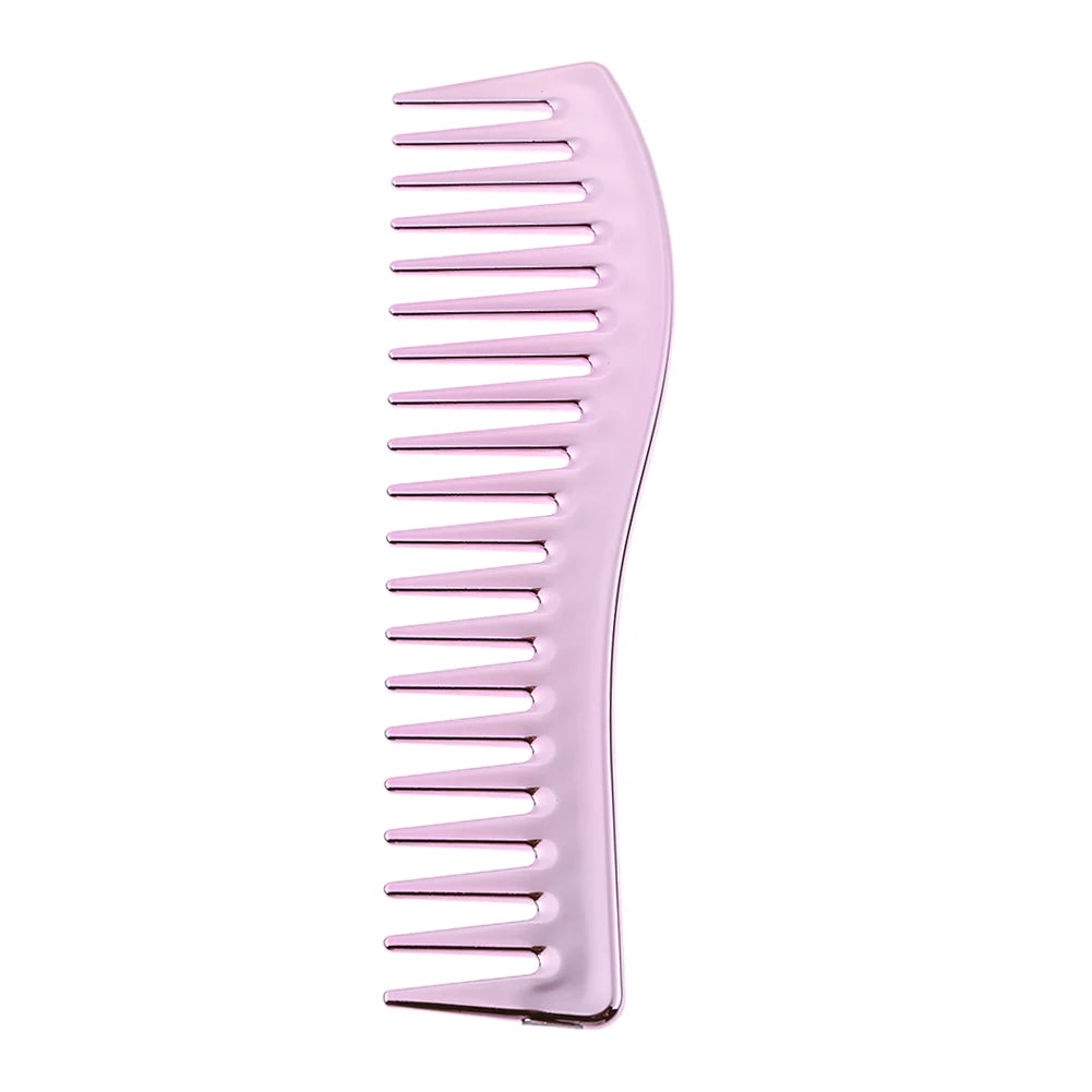 Haircut Tool Resin Electroplating Hairdressing Comb Large Wide Tooth Comb Fine Styling Cutting Comb for Beauty Salons Home Use