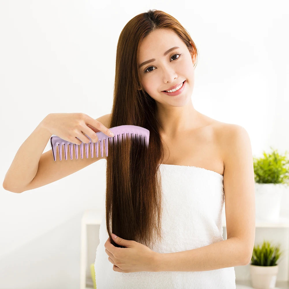 Haircut Tool Resin Electroplating Hairdressing Comb Large Wide Tooth Comb Fine Styling Cutting Comb for Beauty Salons Home Use