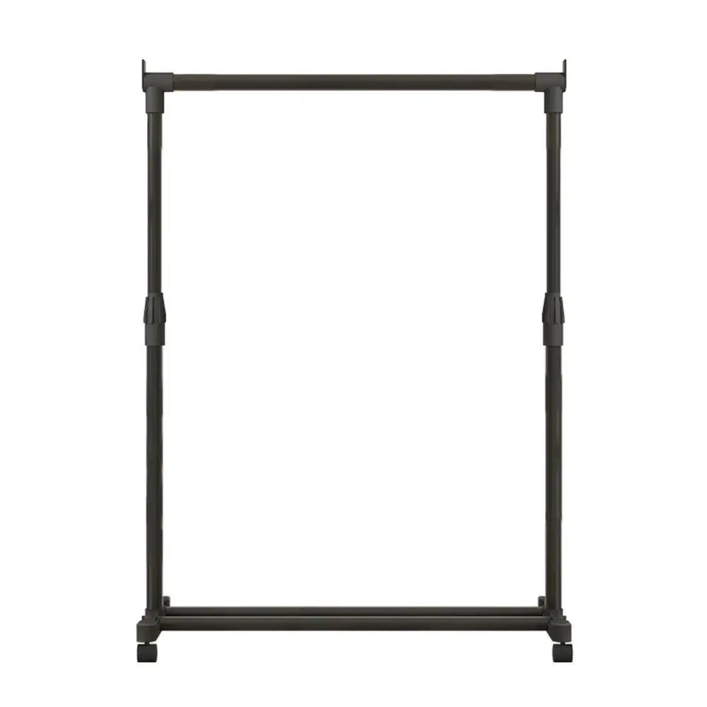 New Telescopic Clothes Rack Heavy-Duty Double Pole Lifting Clothes Hanger Telescopic Mobile Hanging Clothes Rack For home