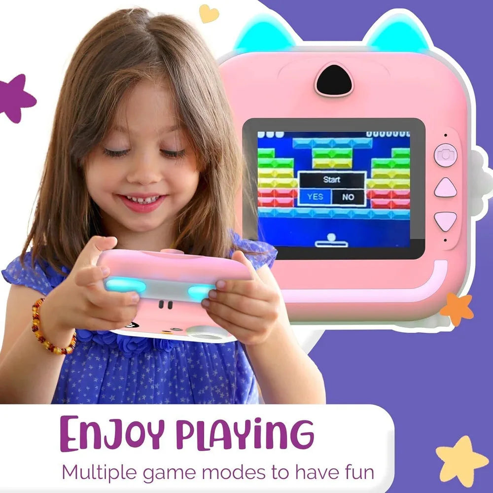 Children 1080P HD Digital Camera Toys Instant Print for Kids Thermal Print Camera Instant Print Photo Video With 32G Memory Card