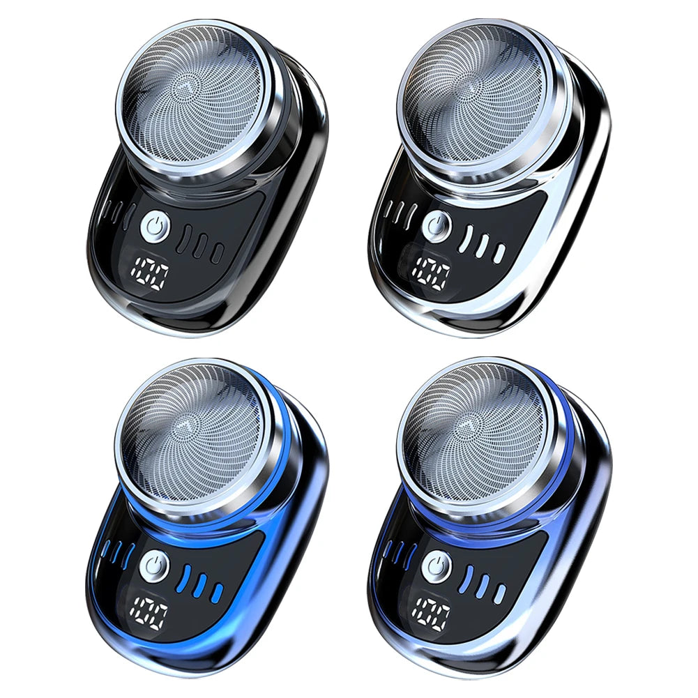 Men Face Beard Trimmer USB Charging Rechargeable Shaver with Digital Display Shaving Face Beard Razor Pocket Size Car Home Razor