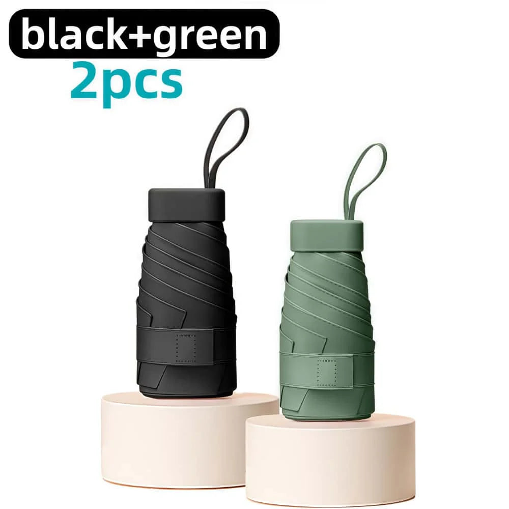 Mini UV Umbrella - Lightweight Folding Parasol Sunny Umbrella ,Reinforced Frame Portable Kids/Ladies' Sunshade Umbrella