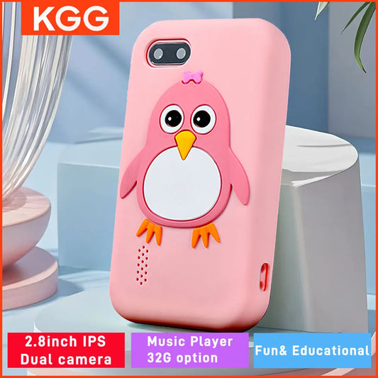 32GB Kids Smart Phone 2.8'' IPS Mini Toy Phone Music Player 28 Games Alarm Clock Flashlight Dual Camera Educational Funny Toys