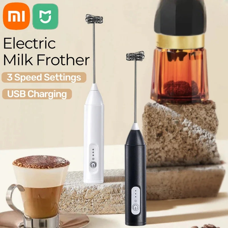 Xiaomi Electric Wireless Milk Frothers Blender Handheld Mini USB Rechargable 3 Speeds Coffee Mixer For Coffee Cappuccino Cream