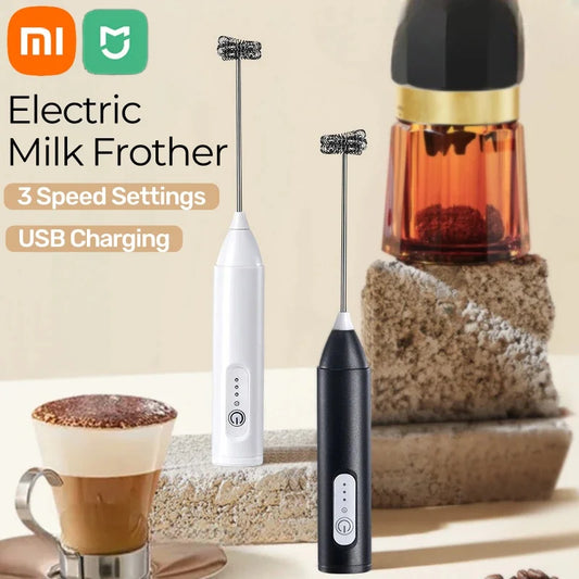Xiaomi Electric Wireless Milk Frothers Blender Handheld Mini USB Rechargable 3 Speeds Coffee Mixer For Coffee Cappuccino Cream