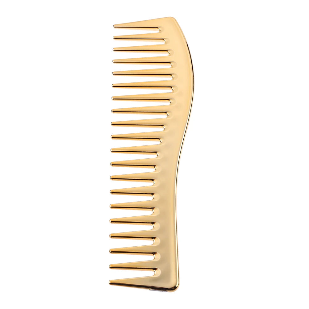 Haircut Tool Resin Electroplating Hairdressing Comb Large Wide Tooth Comb Fine Styling Cutting Comb for Beauty Salons Home Use