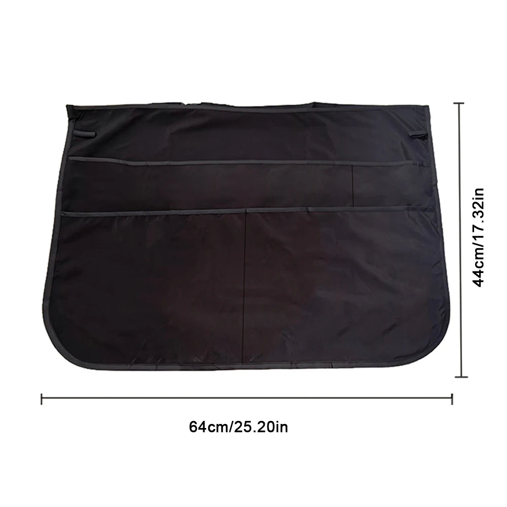 64*44cm Hair Stylist Half Apron with Adjustable 5 Pockets Belt Waterproof Professional Barbers Hairdresser Tools Storage Apron