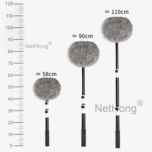 Adjustable Telescopic Car Wash Brush Kit Mop Long Handle Cleaning Tool 15°bend`