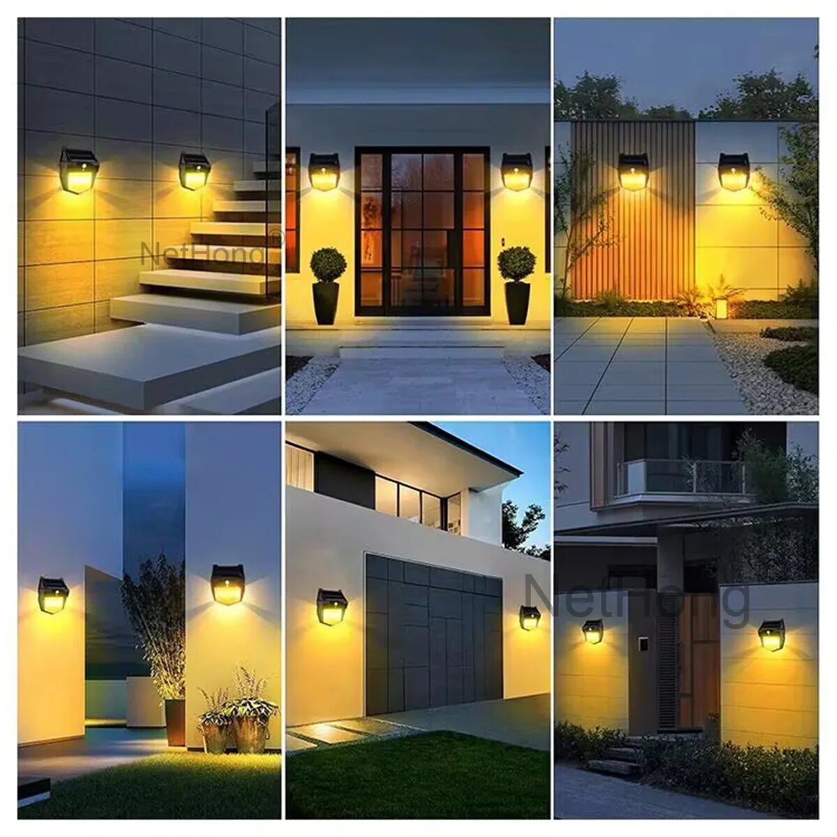 LED Solar Street Wall Light PIR Motion Sensor Security Outdoor Garden Lamp