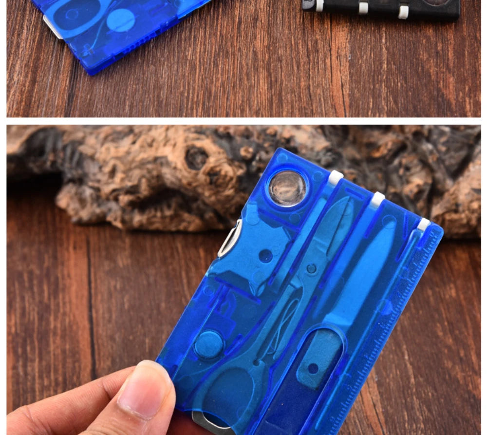 Camping Multifunctional Swiss Army Knife Card Combination Multi-purpose Survival Tool Beauty Suit Tool Card