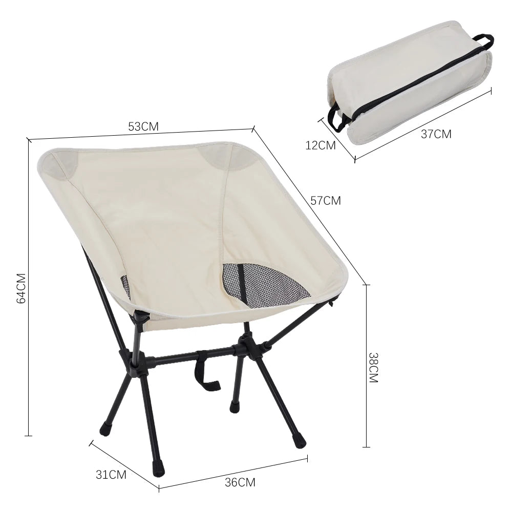 【Breeins】Foldable Camping Chairs Set Lightweight folding Chair Ultralight Backpacking Moon Chairs for Garden Picnic Beach
