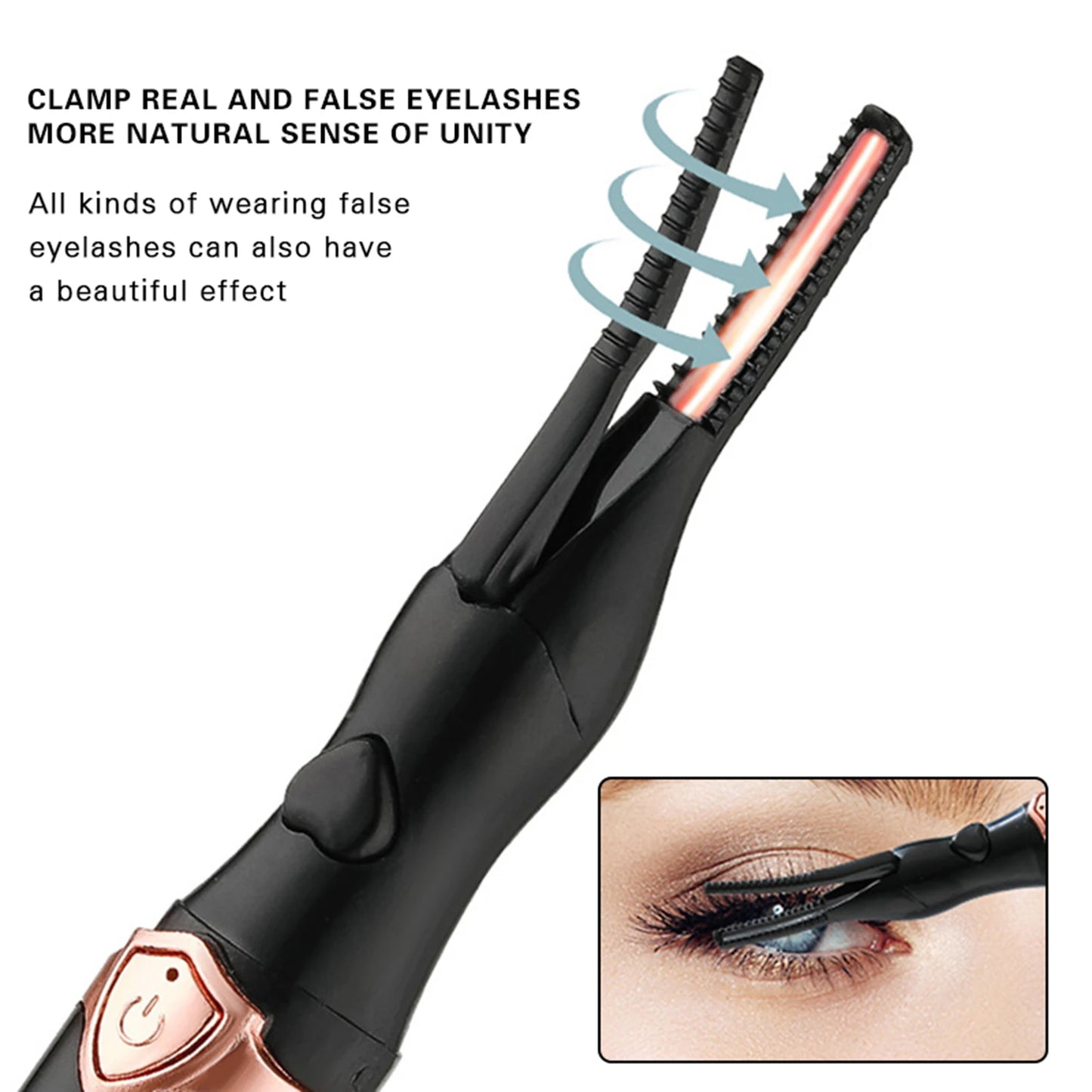 Electric Eyelash Curlers Rechargeable 3 Heat Modes Fast Heating Handheld Eyelash Curler Ideal Gift for Women Girlfriend