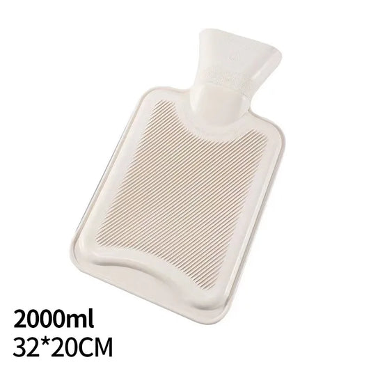 2 Litre Hot Water Bottles Natural Rubber Capacity Heat Therapy Pain Relief