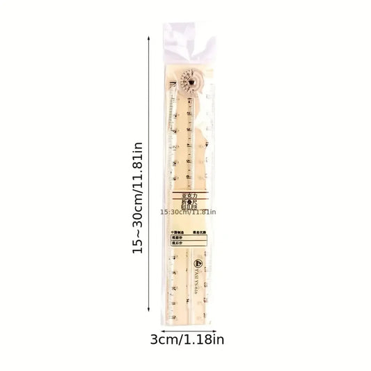 1pc Acrylic Folding Ruler - Ideal for School & Office Needs!
