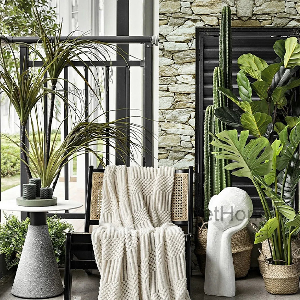 6M 3D Coffee Stone Brick Effect Wallpaper Vinyl Self Adhesive Wall Stickers