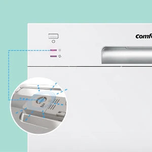 COMFEE 6.5L Freestanding Compact Dishwasher with LED Display, Decibels 47 Low Noise