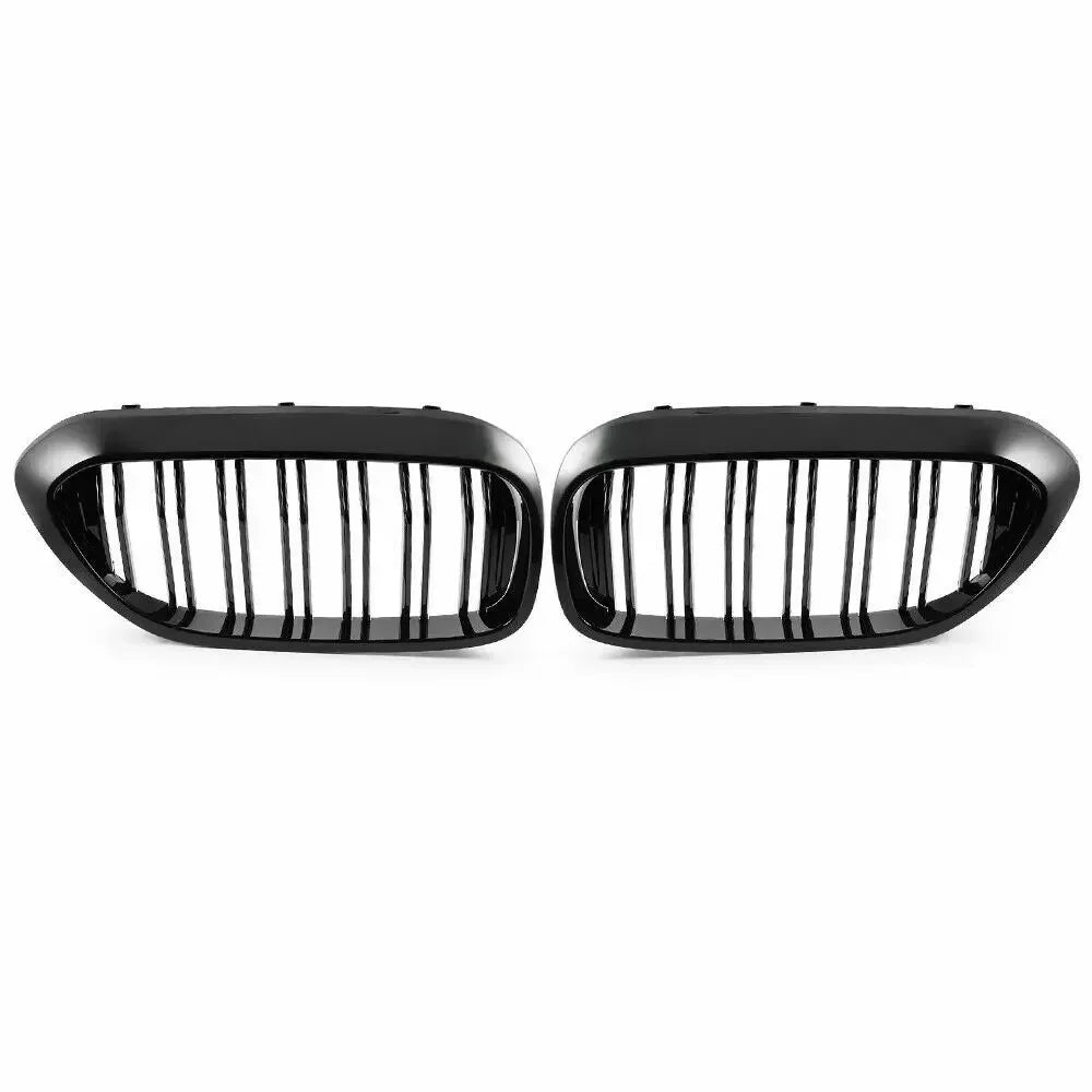1 Pair Grille For BMW G30 G31 5 Series Sport M5 Front Kidney Dual Slats Racing Grill Gloss Black Replacement Part Double Line