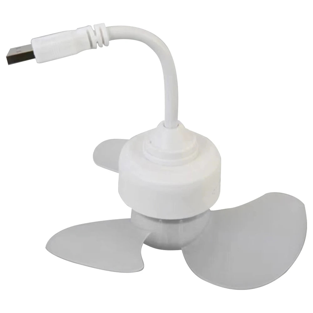 Modern LED Ceiling Fan E27 Base/USB Chandelier Ceiling Fan Hose Extender Light Bulb Fan with Socket for Bedroom Living Room