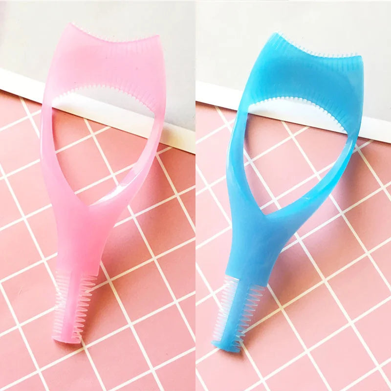 Eyelash Tools 3 In 1 Makeup Mascara Shield Guard Curler Applicator Comb Guide Card Makeup Tool Beauty Cosmetic Tool 3 Colors
