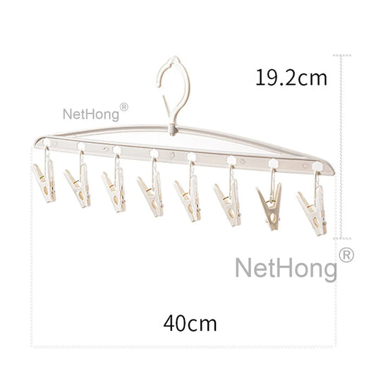 1/2pcs Sock Hanger Dryer Bra Laundry Drying Rack Underwear Clothes Hanger With Clips UK