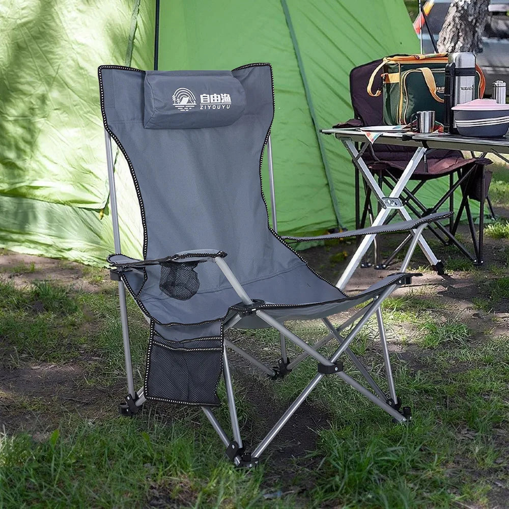 【Breeins】Portable adjustable folding camping chair, lightweight travel, fishing chair, beach chair, suitable for grassland