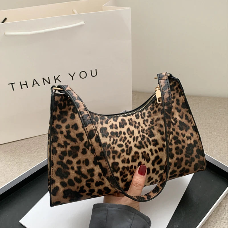 Fashion Zebra Print Women Luxury Handbag PU Leather Simple Underarm Shoulder Bags Female Daily Design Clutch Totes Purse Pouch