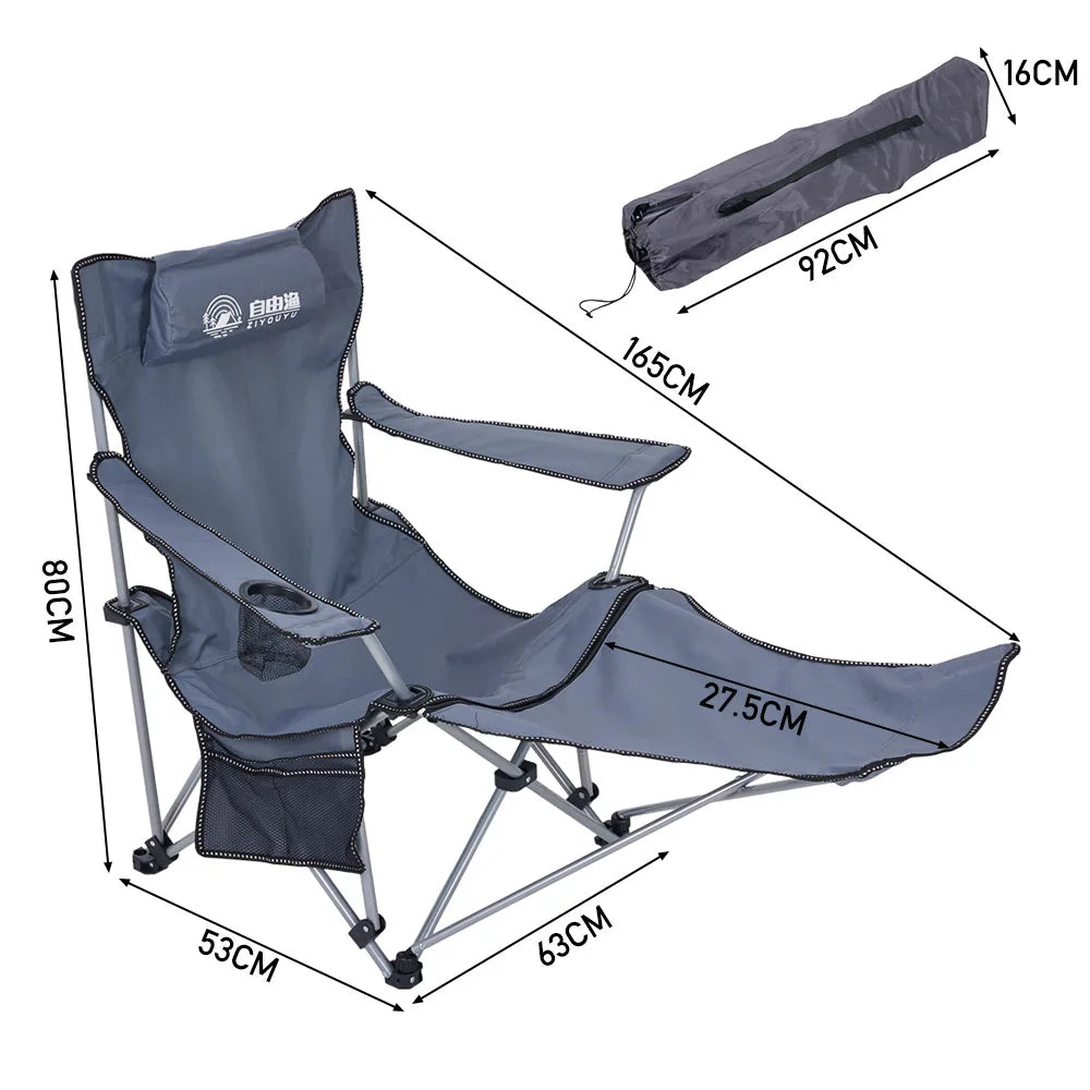 【Breeins】Portable adjustable folding camping chair, lightweight travel, fishing chair, beach chair, suitable for grassland