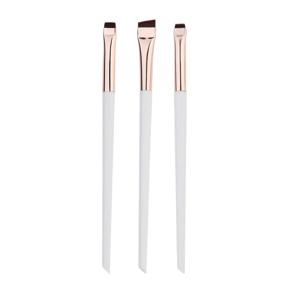 3pcs/set Blade Eyeliner Brush Eyebrow Brush Portable Flat Fine Eye Liner Brow Contour Makeup Brushes Makeup Tool