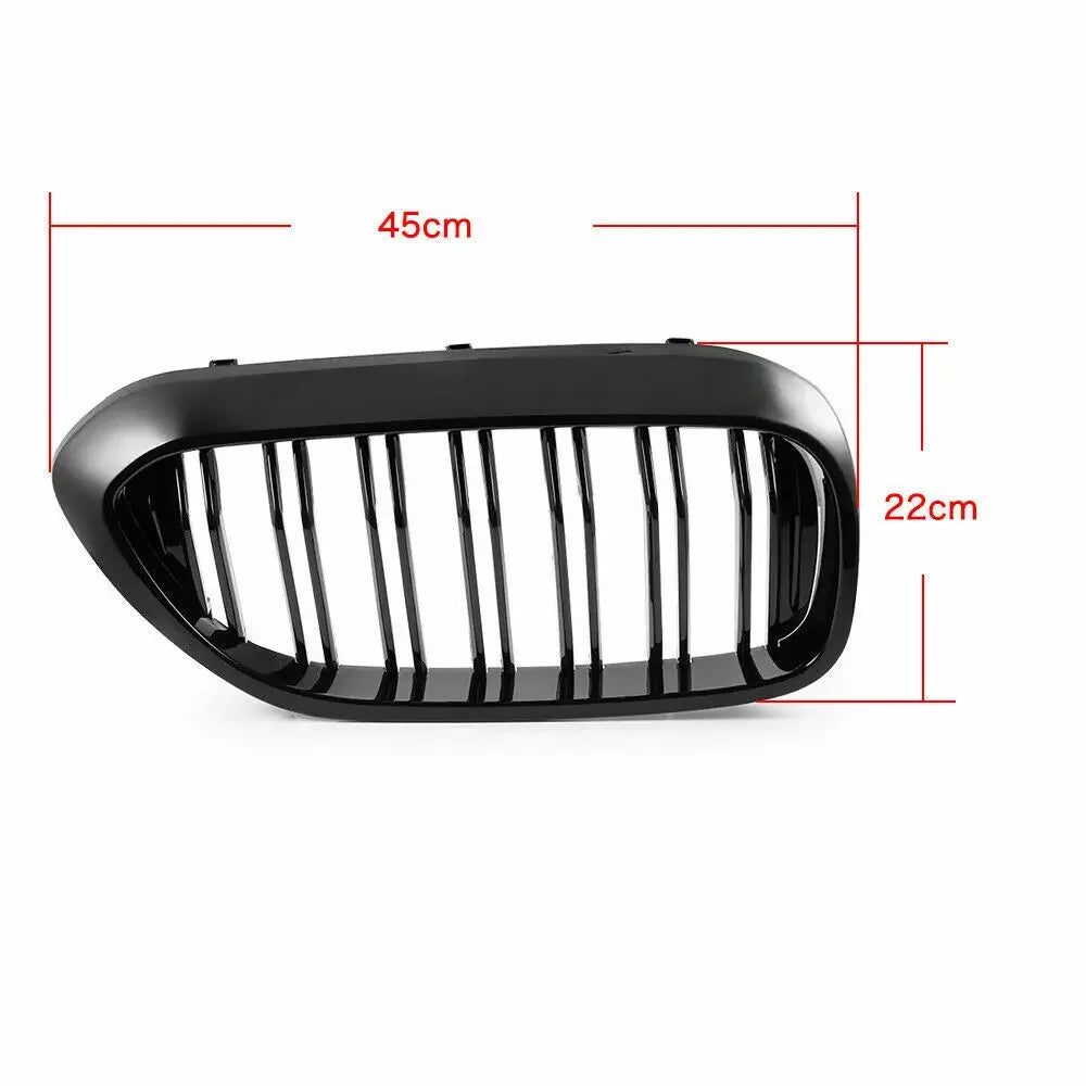 1 Pair Grille For BMW G30 G31 5 Series Sport M5 Front Kidney Dual Slats Racing Grill Gloss Black Replacement Part Double Line
