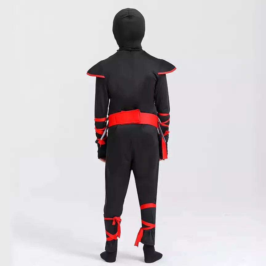 Children performance Japanese Ninja Cosplay Jumpsuit Costumes Halloween blue red black ninja special forces