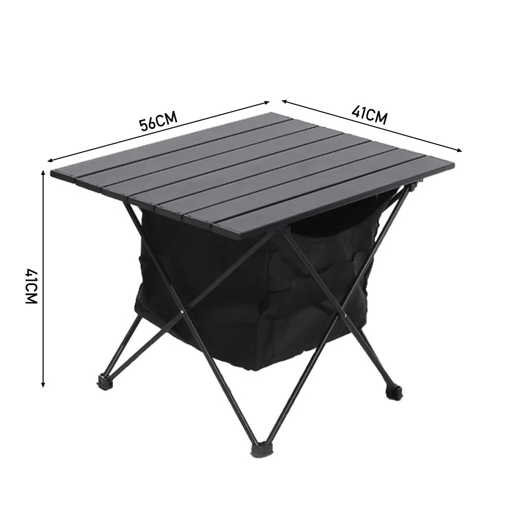 【Breeins】Portable Camping Folding Egg Roll Table with Storage Bag Outdoor Picnic Barbecue Stall Table