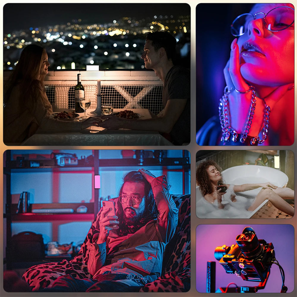 Minifocus Mini RGB Tube Light Handheld led Photography Stick Video Wand Fill Lamp Magnetic 2500-9000K for Vlog Youtube TikTok