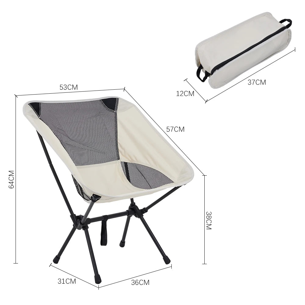 【Breeins】Foldable Camping Chairs Set Lightweight folding Chair Ultralight Backpacking Moon Chairs for Garden Picnic Beach