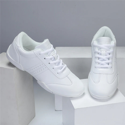 BAXINIER Girls Cheer Shoes for Women White Cheerleading Dance Sneakers Youth Shool Walking Shoes Athletic Training Tennis