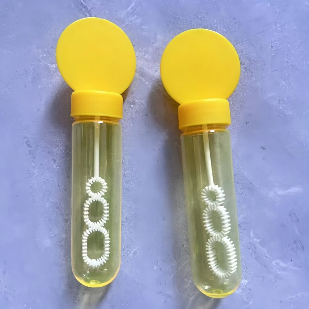 6/12/18Pcs 4.3x14cm Soap-free Liquid Bubble Tube Birthday Celebration Wedding Party Halloween Christmas Carnival Gift Decoration