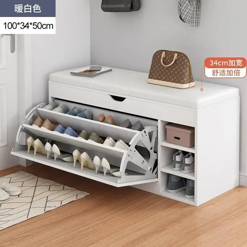 Modern Shoe Cabinets Storage Entrance Stool Entrance Hall Shoe Cabinets Bench White Living Room Home Furniture