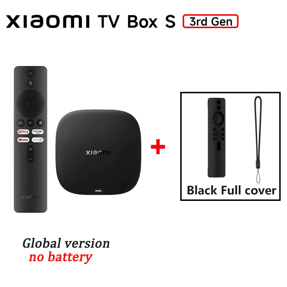 Global Version Xiaomi TV Box S 3rd Gen 4K Ultra HD 2G 32G WiFi BT5.2 Google TV Cast Netflix Smart TV Box Media Player 2025