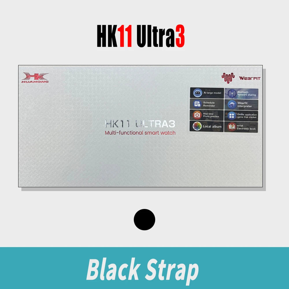 HK11 Ultra 3 Smart Watch Amoled Screen 2GB AI Translate Local Album Music Sports Watch Men's Smart Watch HK10 Ultra3max Upgrade