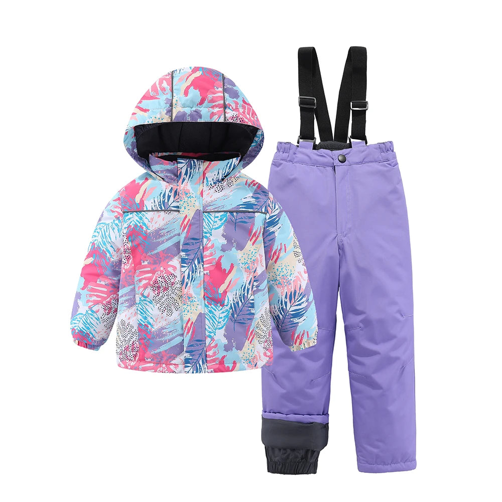 Kids Ski Suit Waterproof Snowboard Jacket & Pants Set - Boys Girls Winter Snow Gear 3-12 Years