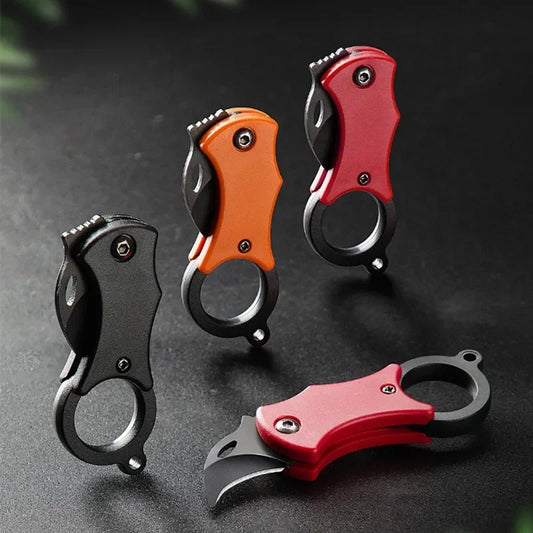 2024 New Outdoor Folding Knife EDC Key Fox Claw Box Cutter Necklace Knife Camping Portable Self-defense Pocket Knife