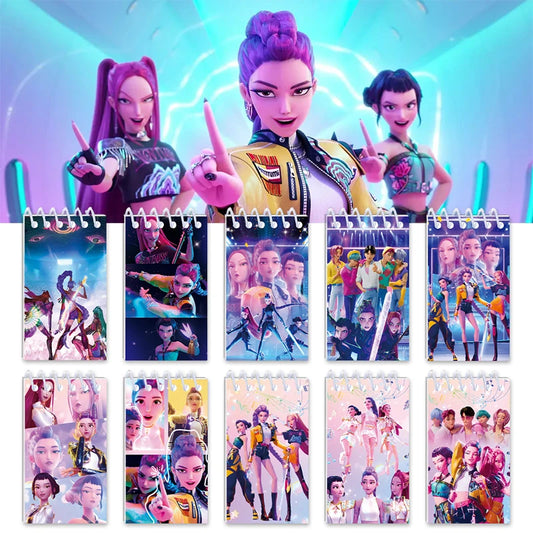 Kpop Demon Coil Notebook Anime Huntrix Book Notebook Decorative Party Gift for Guest Birthday Party Supplies Kpop Warrior