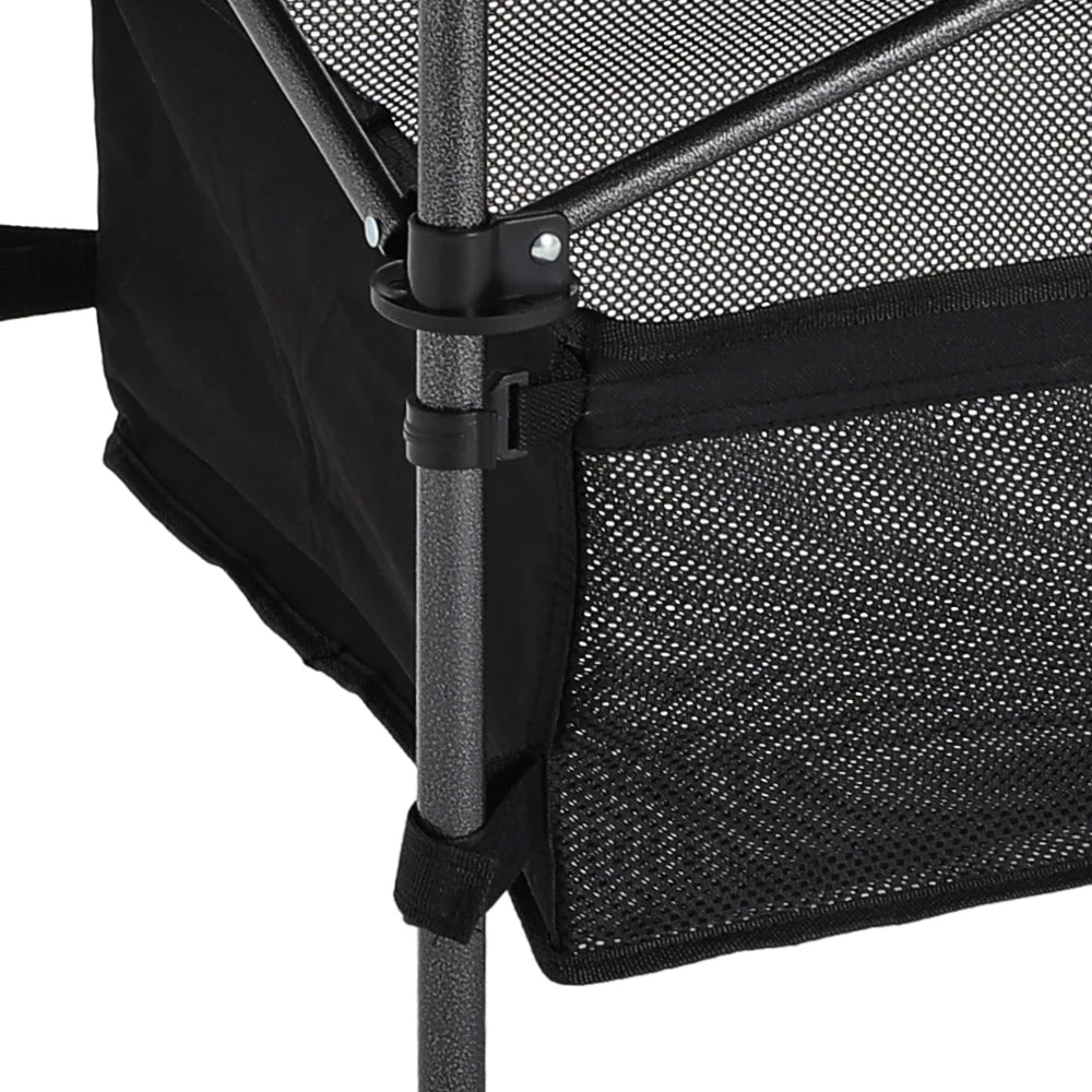 【Breeins】Aluminum Roll-Top Foldable Camp Table with Mesh Shelf