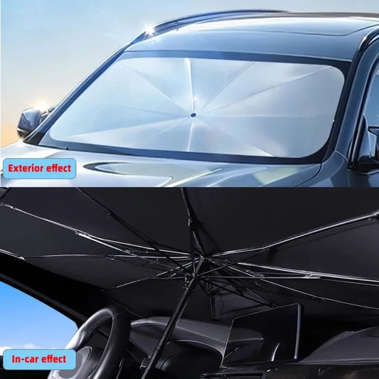Car Sunshade Umbrella For Auto Shading Car Sun Shade Protector Parasol Summer Sun Interior Windshield Protection Curtain
