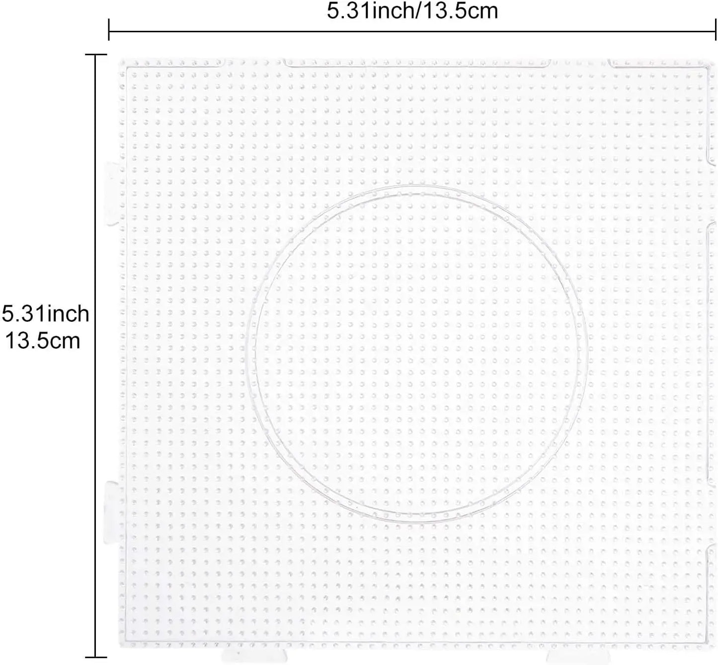 12PCS Mini Fuse Beads Pegboards 2.6mm Plastic Perler Bead Pegboard Square Board Large Clear Perler Hama Bead Pegboard DIY Toys