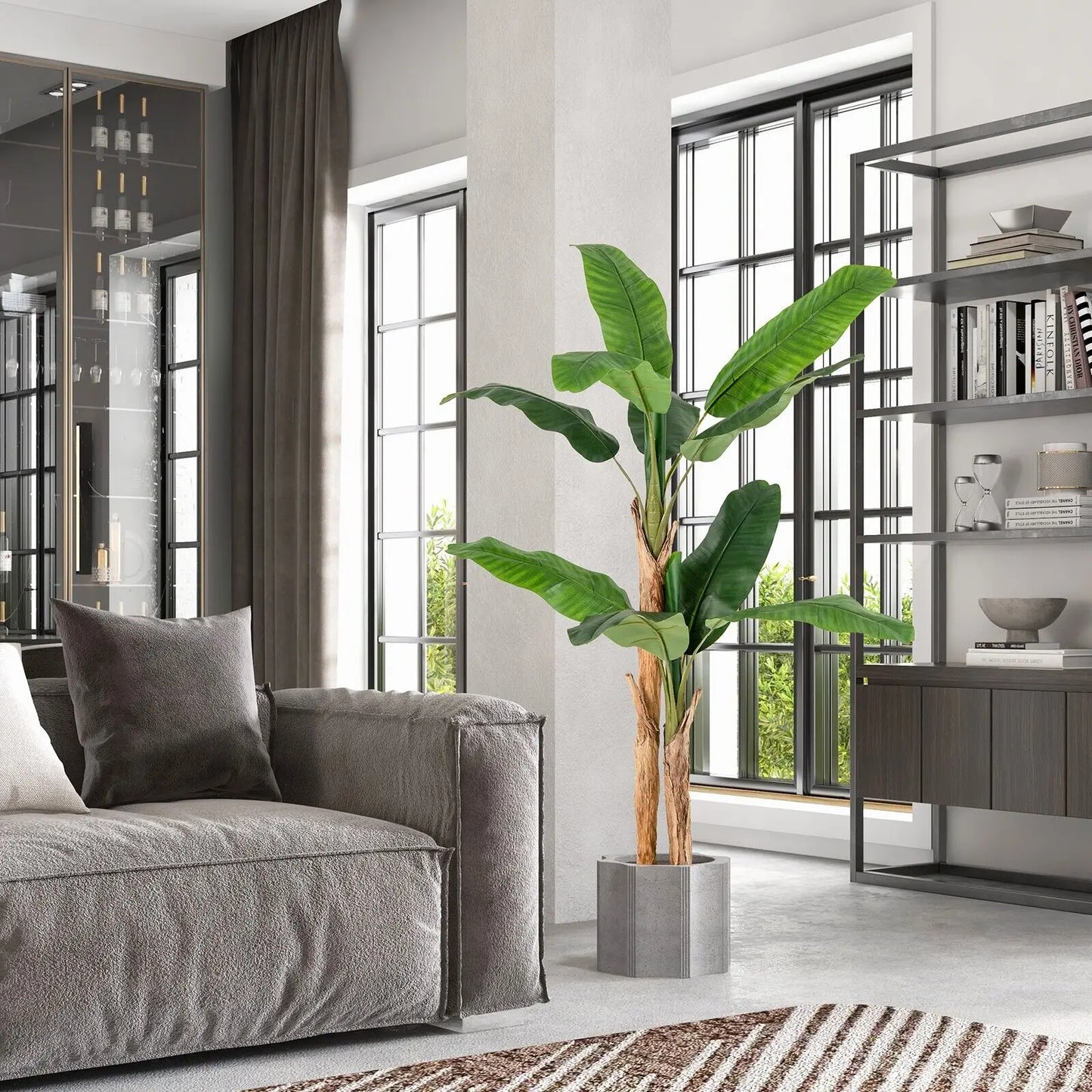 ERGOMASTER 1 Pack Artificial Camellia Tree Faux Flower Plant Artificial Tree Home Decor