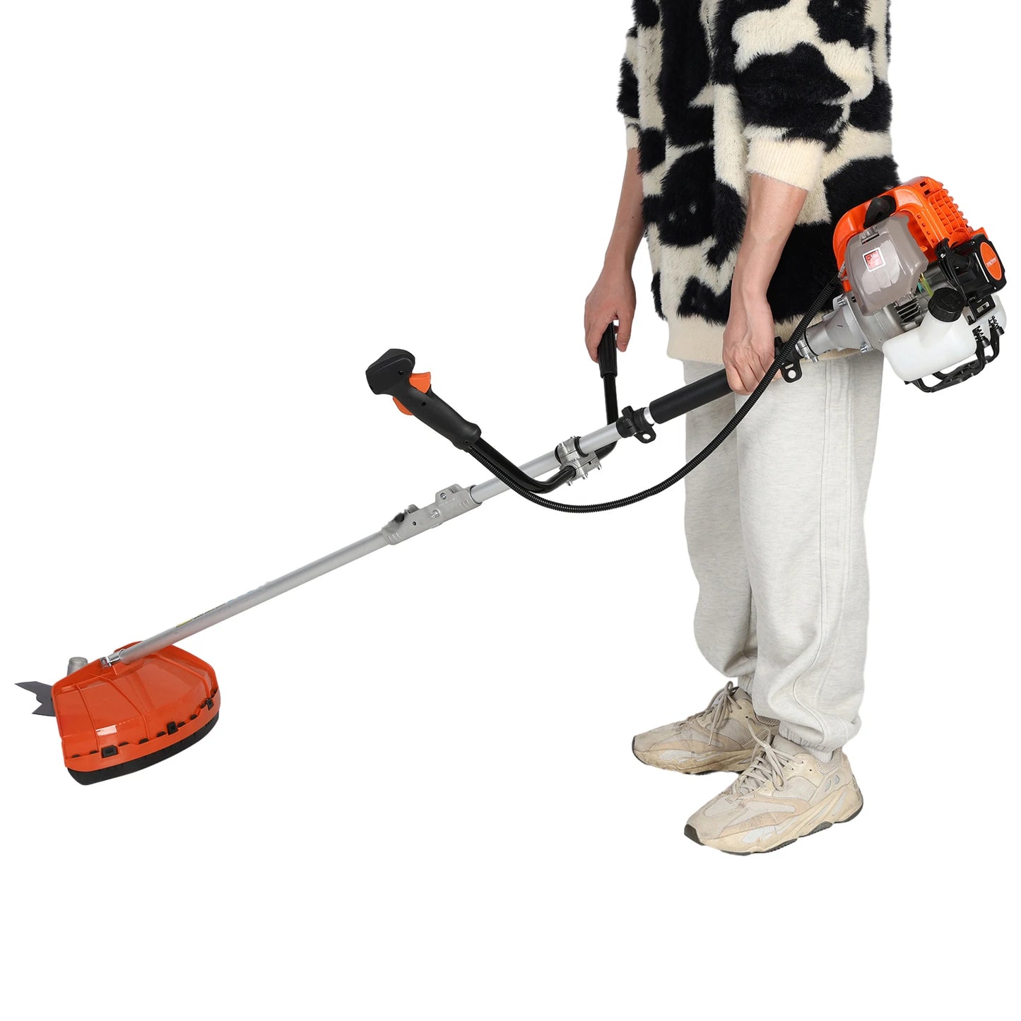 Weed Eater/ 52cc Weed Wacker Gas Powered 2-Cycle Gas String Trimmer/Edger 2 In 1 Brush Cutter Cutting Path Handheld Weed Eater 
